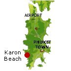 Karon Beach Karte - Phuket Map