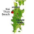 Nai Thon Beach Karte - Phuket Map