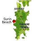 Surin Beach Karte Phuket