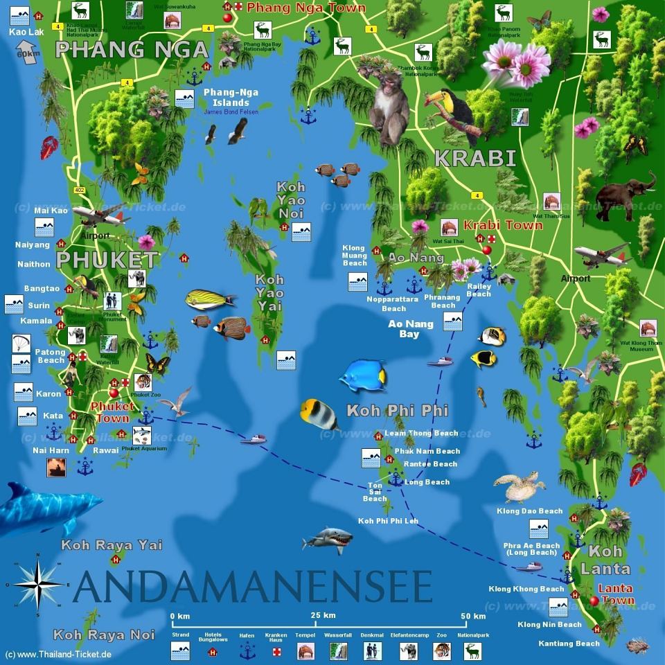 Phuket Map Andaman Sea